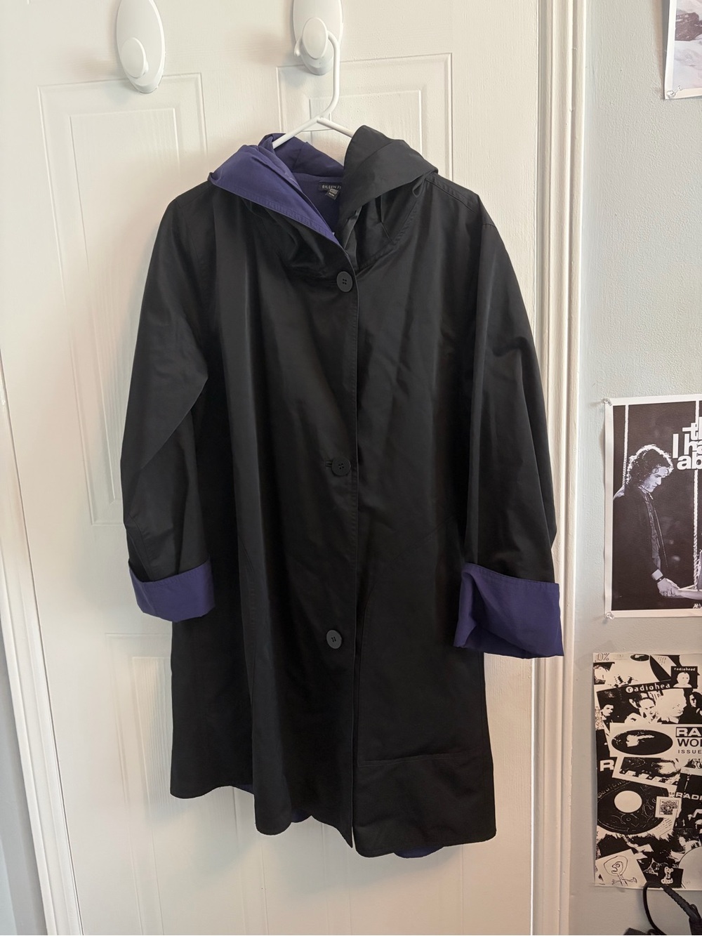 Eileen Fisher Reversible Cotton Nylon Coat